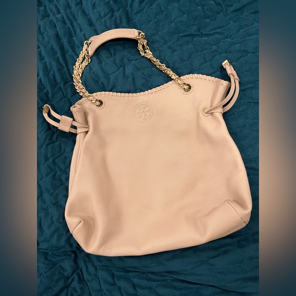 Tory Burch Leather Marion Slouchy Tote - Picture 1 of 12